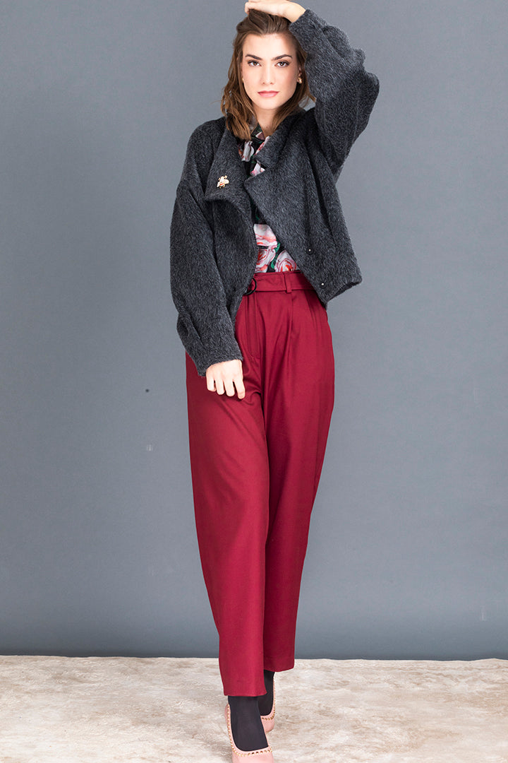 Hlače Burgundy Red