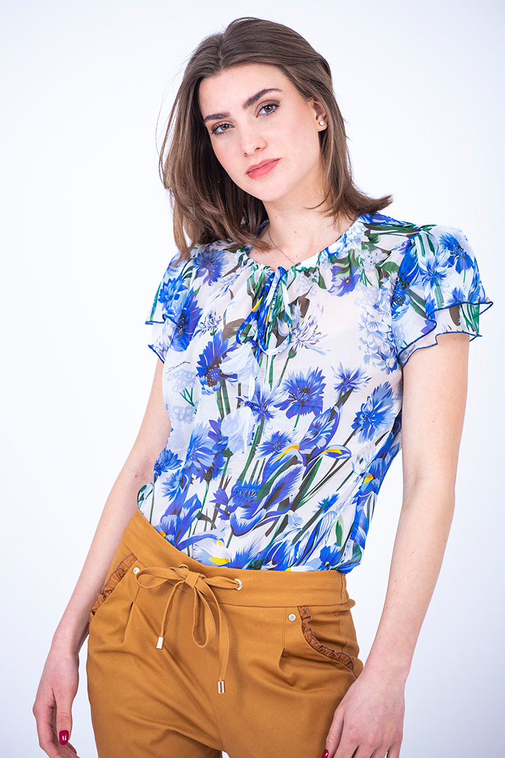 Bluza royal s potiskom