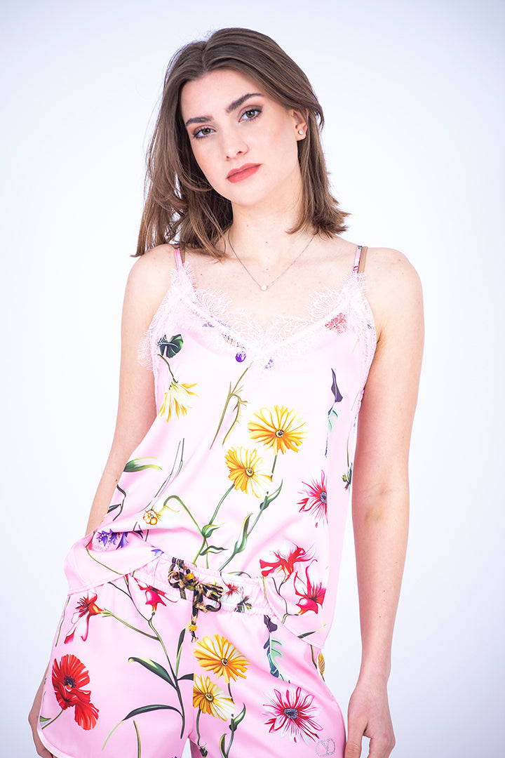 Top z naramnicami, Pink