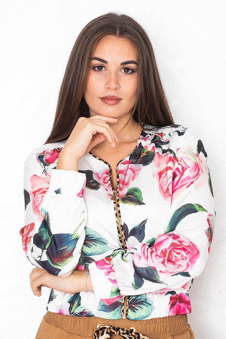 Bomber jakna 'Pink Rose'