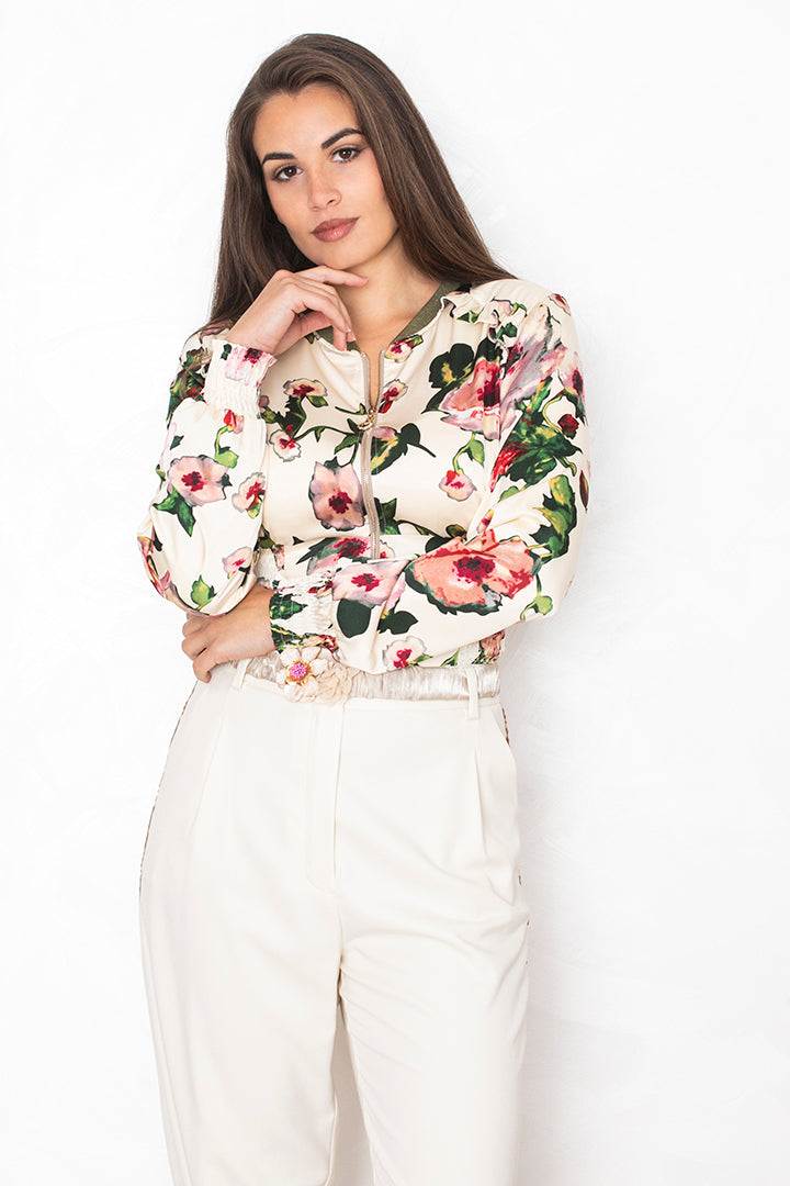 Bomber jakna 'Vanilla Bloom'