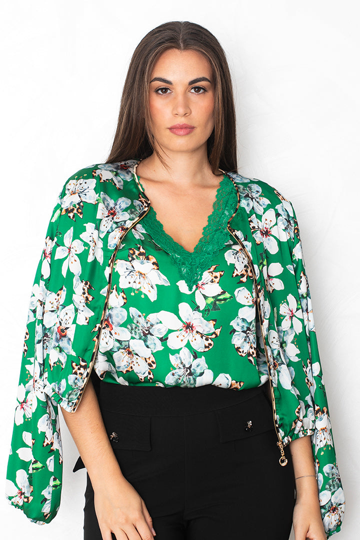 Bomber jakna 'Flora Green'