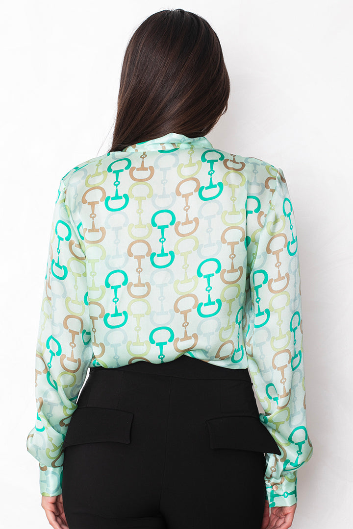 Svilena bluza 'Mint Charm'