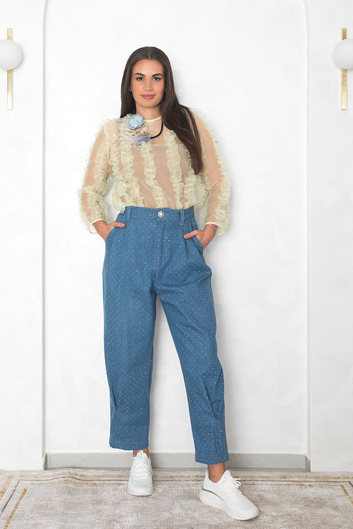 Bluza organza, rumena
