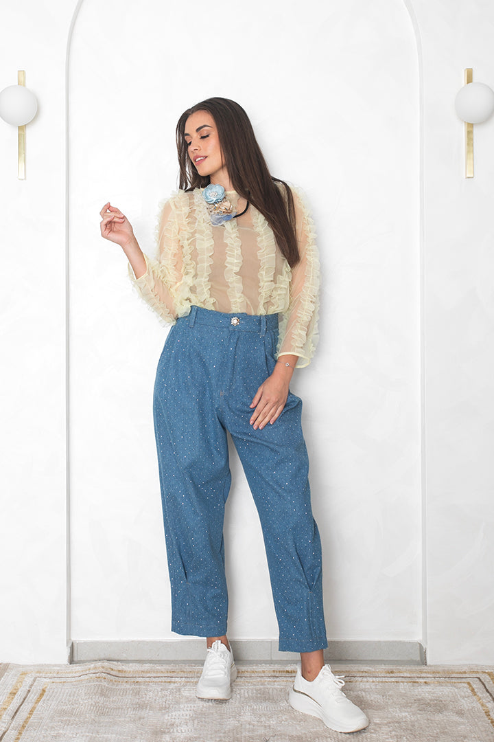 Denim hlače Queen