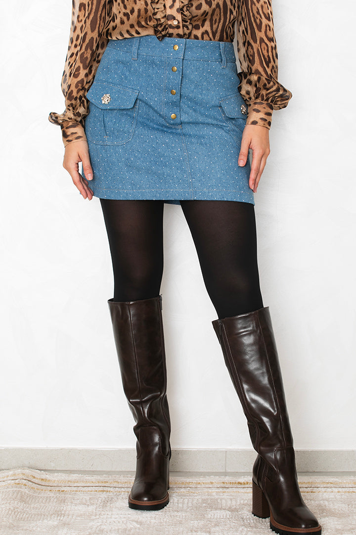 Denim mini krilo Queen