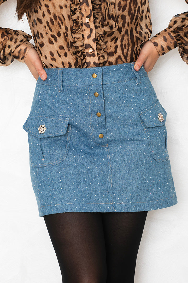 Denim mini krilo Queen