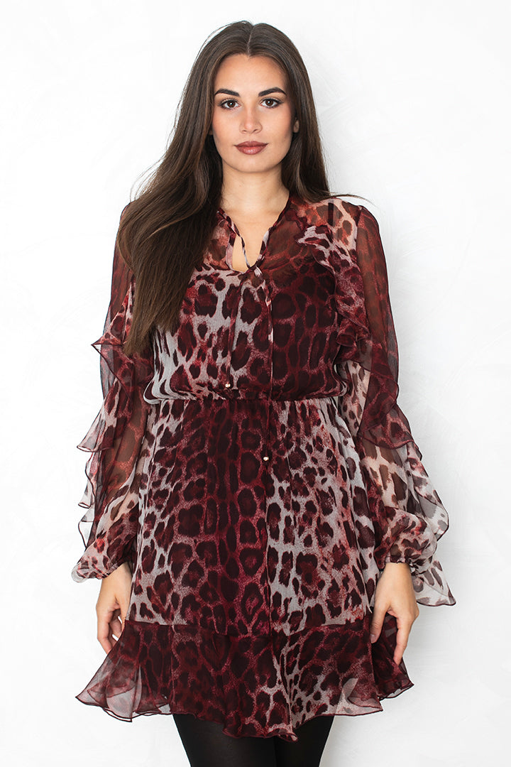 Obleka Red Leopard