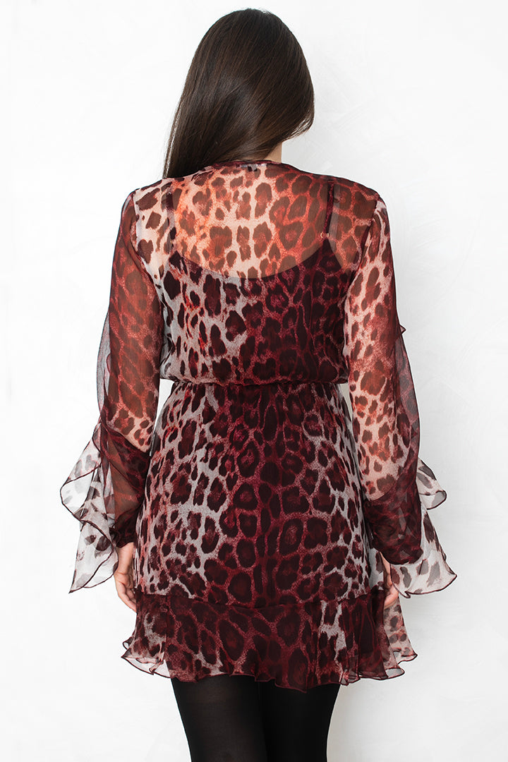 Obleka Red Leopard
