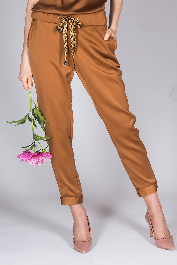 Elegantne hlače, bronz rjava