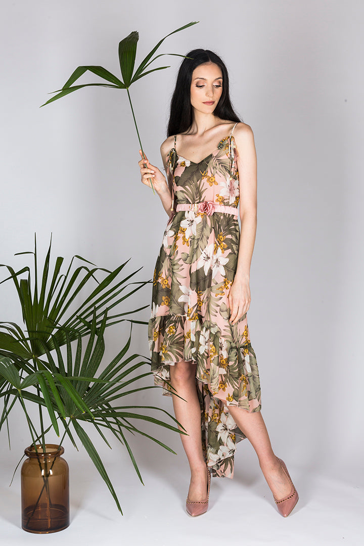 Obleka maxi z naramnicami - Botanic Garden